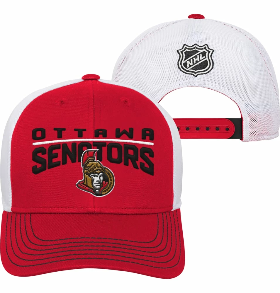 NHL Ottawa Senators Winger Meshback Adjustable Hockey Hat, Red, Youth 4 NHL Ottawa Senators Winger Meshback Adjustable Hockey Hat, Red, Youth - Image 2