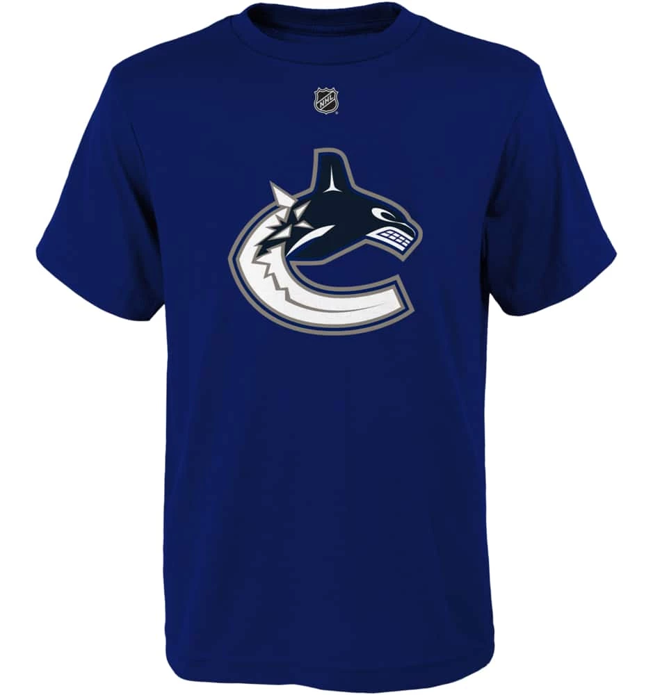 NHL Vancouver Canucks Elias Pettersson Name & Number T-Shirt, Youth 3 NHL Vancouver Canucks Elias Pettersson Name & Number T-Shirt, Youth