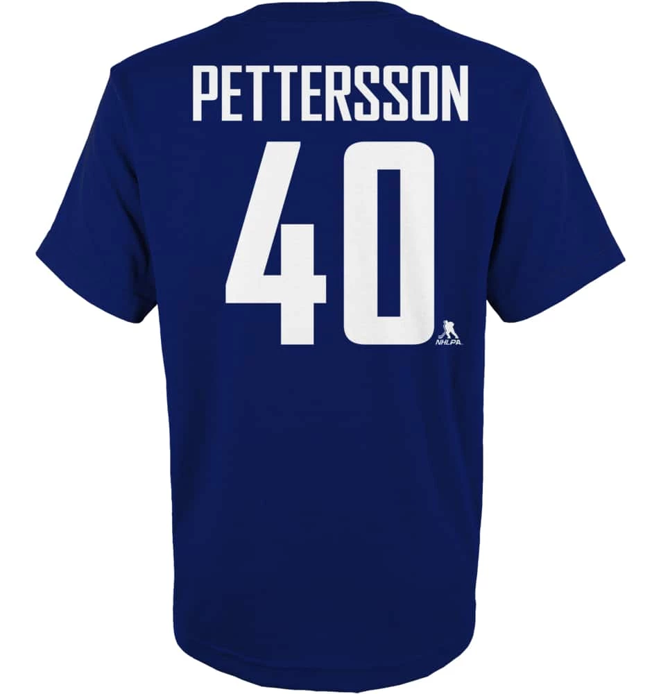 NHL Vancouver Canucks Elias Pettersson Name & Number T-Shirt, Youth 5 NHL Vancouver Canucks Elias Pettersson Name & Number T-Shirt, Youth - Image 3
