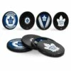 NHL Toronto Maple Leafs Hockey Puck Drink Coasters, 4-pk -NHL Shop puck coasters toronto maple leafs eb18b1f4 14e0 45bb b8af 82a34764bbad
