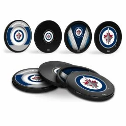 NHL Winnipeg Jets Hockey Puck Drink Coasters, 4-pk