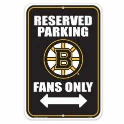 NHL Boston Bruins Reserved Parking Hockey Collectors Sign