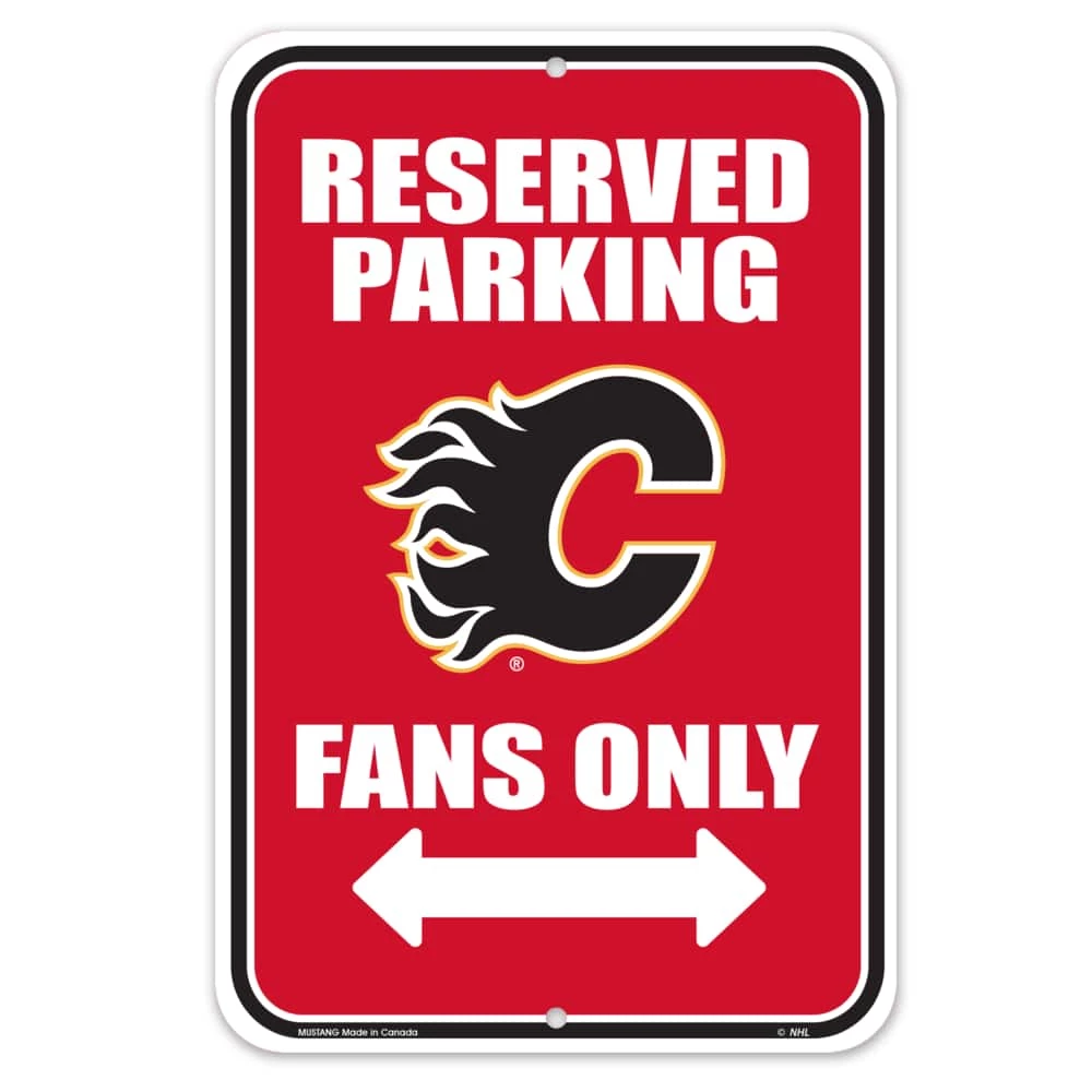 NHL Calgary Flames Reserved Parking Hockey Collectors Sign 3 NHL Calgary Flames Reserved Parking Hockey Collectors Sign