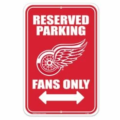 NHL Detroit Red Wings Reserved Parking Hockey Collectors Sign