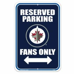 NHL Winnipeg Jets Reserved Parking Hockey Collectors Sign