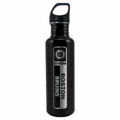 NHL Bost Bruins Laser Engraved Hockey Logo Stainless Steel Water Bottle, 26-oz