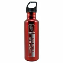 NHL Detroit Red Wings Laser Engraved Hockey Logo Stainless Steel Water Bottle, 26-oz