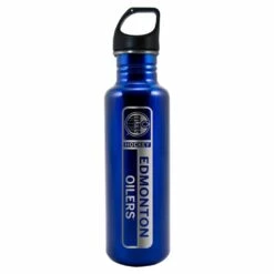 NHL Edmonton Oilers Hockey Engraved Logo Stainless Steel Water Bottle, 26-oz