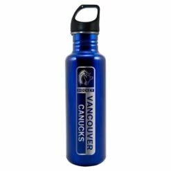 NHL Vancouver Canucks Hockey Engraved Logo Stainless Steel Water Bottle, 26-oz