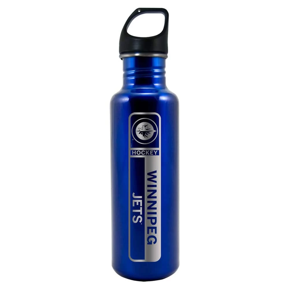 NHL Winnipeg Jets Hockey Engraved Logo Stainless Steel Water Bottle, 26-oz 3 NHL Winnipeg Jets Hockey Engraved Logo Stainless Steel Water Bottle, 26-oz