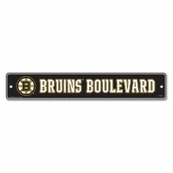 NHL Boston Bruins Hockey Fan Wall Décor Street Sign, 4-in X 23-in