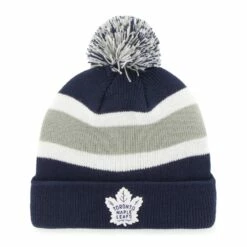 Fan Favorite NHL Toronto Maple Leafs Mass Breakaway Cuffed Knit Pom Beanie Toque