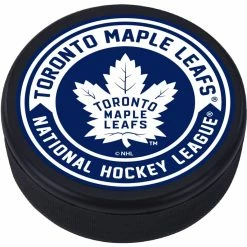 NHL Toronto Maple Leafs Embedded Hockey Logo Puck