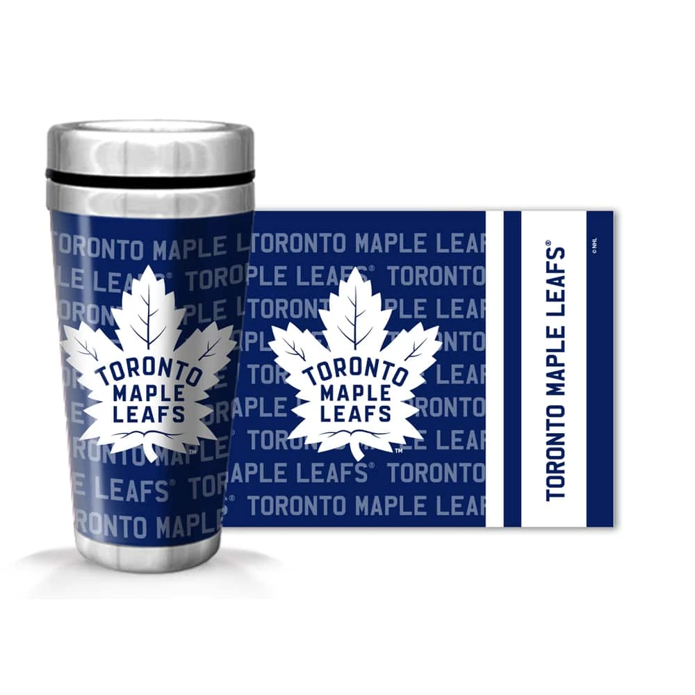 NHL Toronto Maple Leafs Full Wrap Wallpaper Travel Mug, 14-oz 3 NHL Toronto Maple Leafs Full Wrap Wallpaper Travel Mug, 14-oz