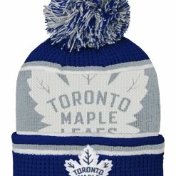 NHL Shop 20 NHL Toronto Maple Leafs Grinder Cuffed Pom Knit Hockey Touque, Youth