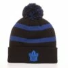Fan Favorite NHL Toronto Maple Leafs Mass Breakaway Cuffed Knit Fashion Pom Beanie Toque