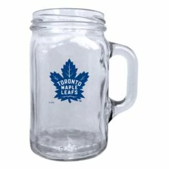 NHL Toronto Maple Leafs Hockey Team Logo BPA Free Mason Mug, 16-oz