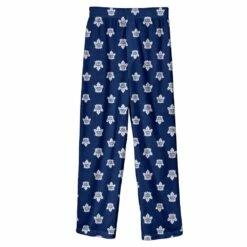 NHL Toronto Maple Leafs Hockey Team Logo Allover Print Pyjama Pants, Youth, Assorted Sizes