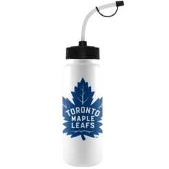 NHL Toronto Maple Leafs Officially Licensed Hockey Water Bottle, 1-L