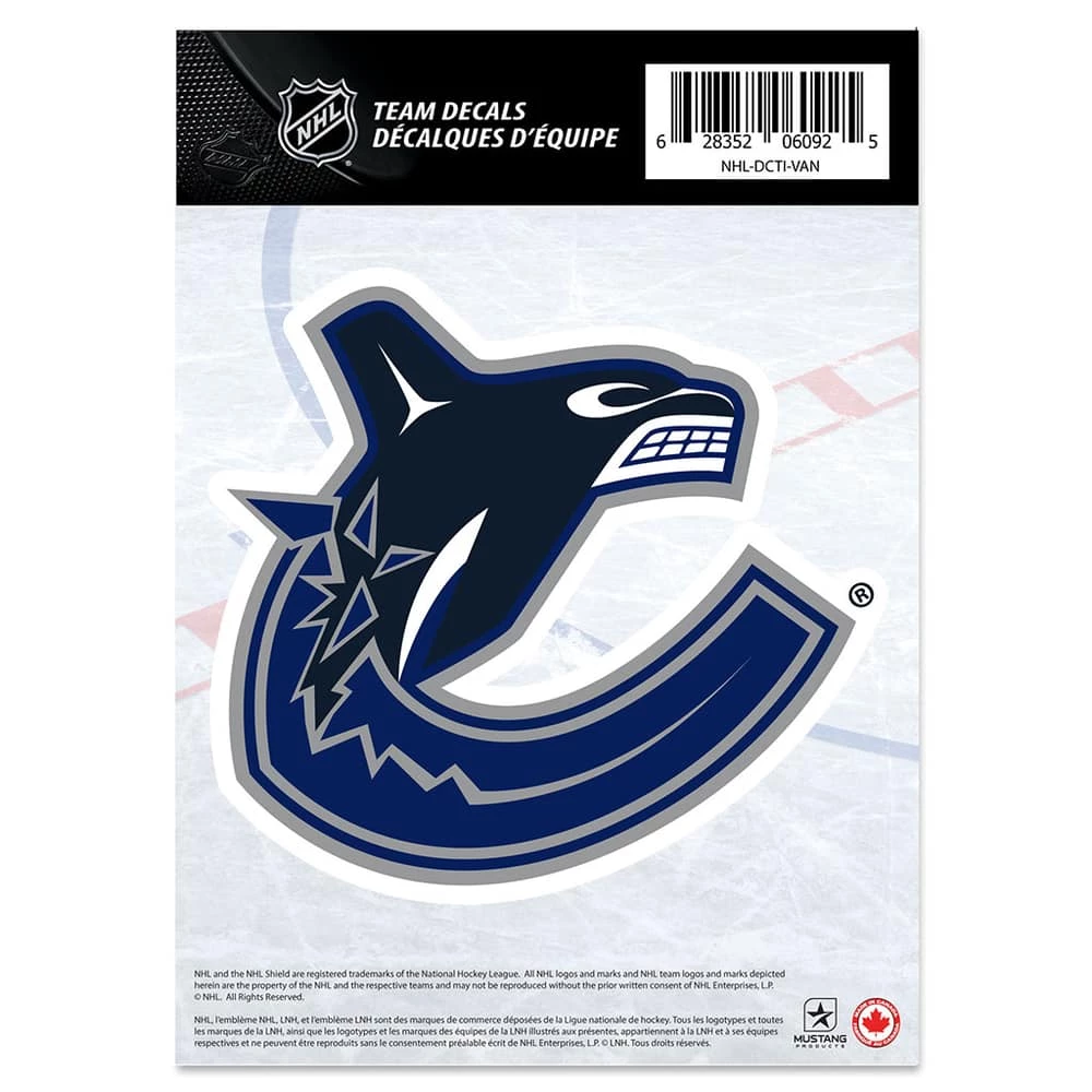 NHL Vancouver Canucks Hockey Team Logo Decal, 5-in X 7-in 3 NHL Vancouver Canucks Hockey Team Logo Decal, 5-in X 7-in