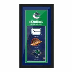 NHL Vancouver Canucks Hockey Team Logo Art Frame, 6-in X 15-in