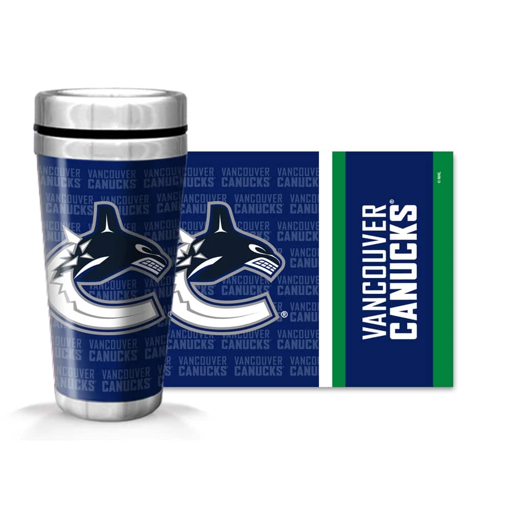 NHL Vancouver Canucks Full Wrap Wallpaper Travel Mug, 14-oz 3 NHL Vancouver Canucks Full Wrap Wallpaper Travel Mug, 14-oz