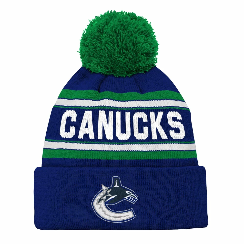 NHL Vancouver Canucks Grinder Cuffed Pom Knit Hockey Touque, Youth 3 NHL Vancouver Canucks Grinder Cuffed Pom Knit Hockey Touque, Youth