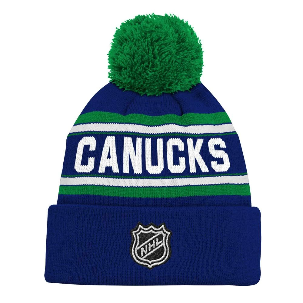NHL Vancouver Canucks Grinder Cuffed Pom Knit Hockey Touque, Youth 5 NHL Vancouver Canucks Grinder Cuffed Pom Knit Hockey Touque, Youth - Image 3