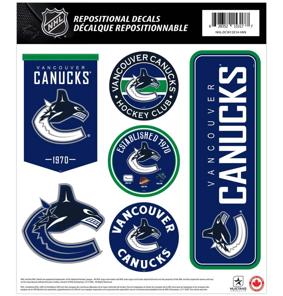 NHL Vancouver Canucks Hockey Team Peel & Stick Decal Sticker, 2.5-in 4 NHL Vancouver Canucks Hockey Team Peel & Stick Decal Sticker, 2.5-in - Image 2