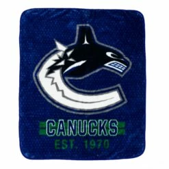 NHL Vancouver Canucks Hockey Plush Super Soft Throw Blanket, 40-in X 50-in