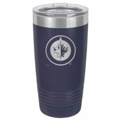 NHL Winnipeg Jets Hockey Team Logo Polar Insulated Tumbler, Navy, 20-oz