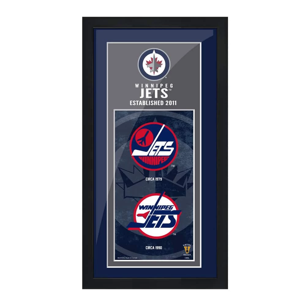 NHL Winnipeg Jets Hockey Team Logo Art Frame, 6-in X 15-in 3 NHL Winnipeg Jets Hockey Team Logo Art Frame, 6-in X 15-in