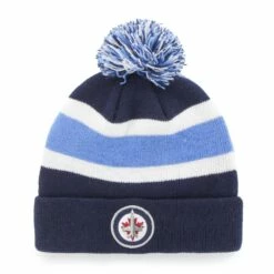 Fan Favorite NHL Winnipeg Jets Mass Breakaway Cuffed Knit Pom Beanie Toque
