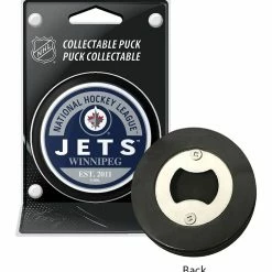 NHL Winnipeg Jets Embedded Hockey Puck Bottle Opener