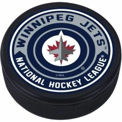 NHL Winnipeg Jets Embedded Hockey Logo Puck