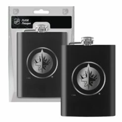 NHL Winnipeg Jets Stainless Steel Etched Hockey Team Logo Flask, 8-oz