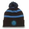 Fan Favorite NHL Winnipeg Jets Mass Breakaway Cuffed Knit Fashion Pom Beanie Toque