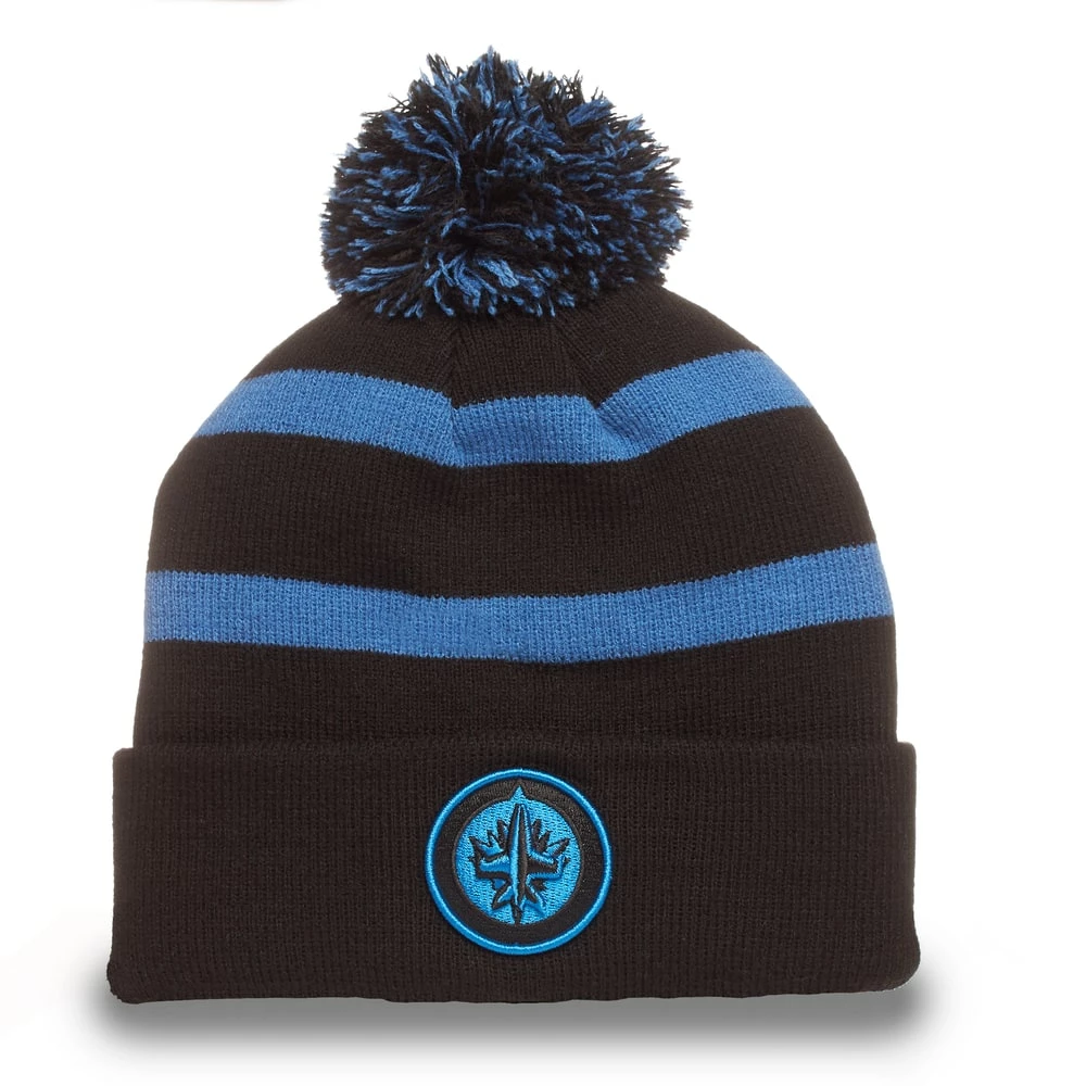 Fan Favorite NHL Winnipeg Jets Mass Breakaway Cuffed Knit Fashion Pom Beanie Toque 3 Fan Favorite NHL Winnipeg Jets Mass Breakaway Cuffed Knit Fashion Pom Beanie Toque