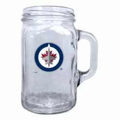 NHL Winnipeg Jets Hockey Team Logo BPA Free Mason Mug, 16-oz