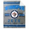 NHL Winnipeg Jets Hockey Plush Super Soft Throw Blanket, 40-in X 50-in