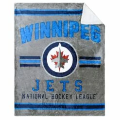 NHL Winnipeg Jets Hockey Plush Super Soft Throw Blanket, 40-in X 50-in