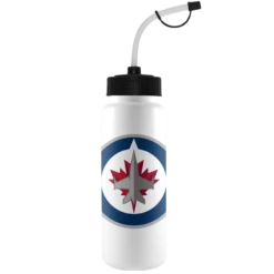 NHL Winnipeg Jets Officially Licensed Hockey Water Bottle, 1-L