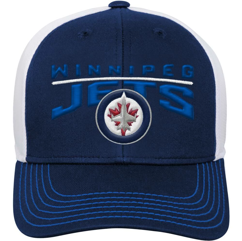 NHL Winnipeg Jets Winger Meshback Adjustable Hockey Hat, Navy, Youth 3 NHL Winnipeg Jets Winger Meshback Adjustable Hockey Hat, Navy, Youth